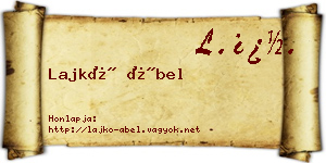 Lajkó Ábel névjegykártya