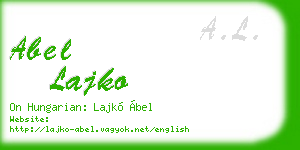 abel lajko business card