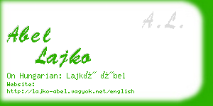 abel lajko business card